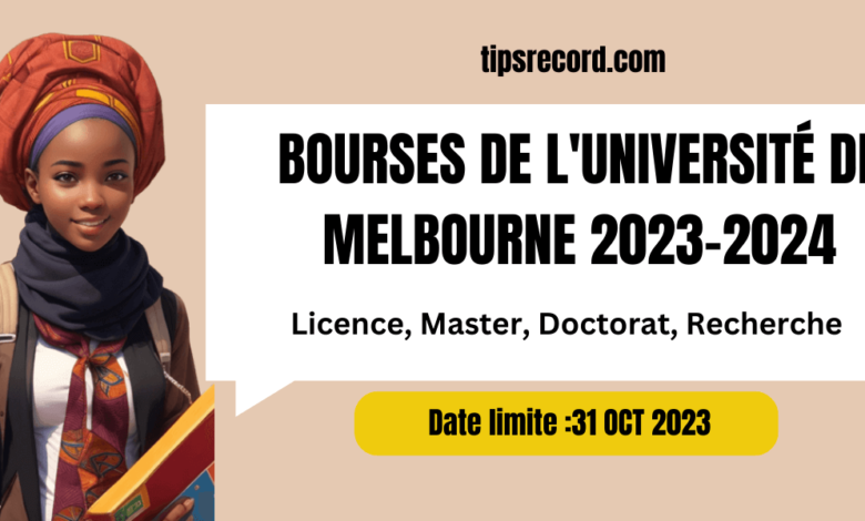 Bourses de l'Université de Melbourne 2023-2024