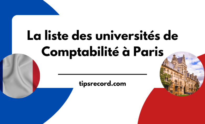 universités de Comptabilité à Paris