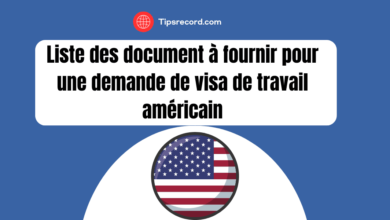 Liste des documents à fournir pour une demande de visa de travail américain