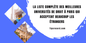 Universités de droit à Paris