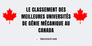 universités de génie mécanique au Canada